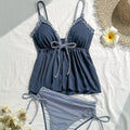 Ruffle Spaghetti Strap Tankini - DippedShop Wholesale - #2931