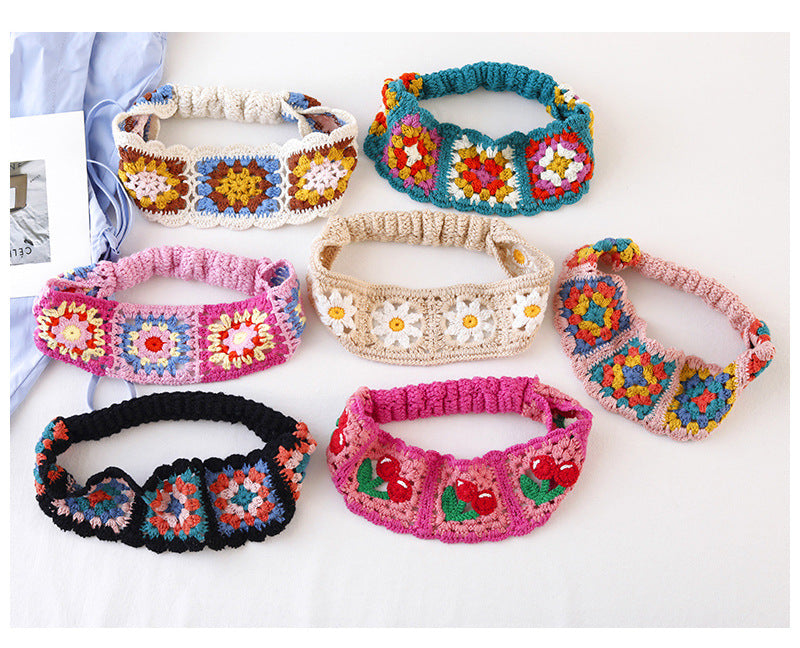 Floral Crochet Headwrap - DippedShop Wholesale - #3203