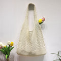 Hollow Out Solid Color Knit Ttote Bag 6W10BBG1783