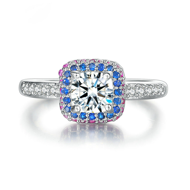 Electroplated Sparking Cubic Zirconia Geometric Ring 8ZA6JRG211T