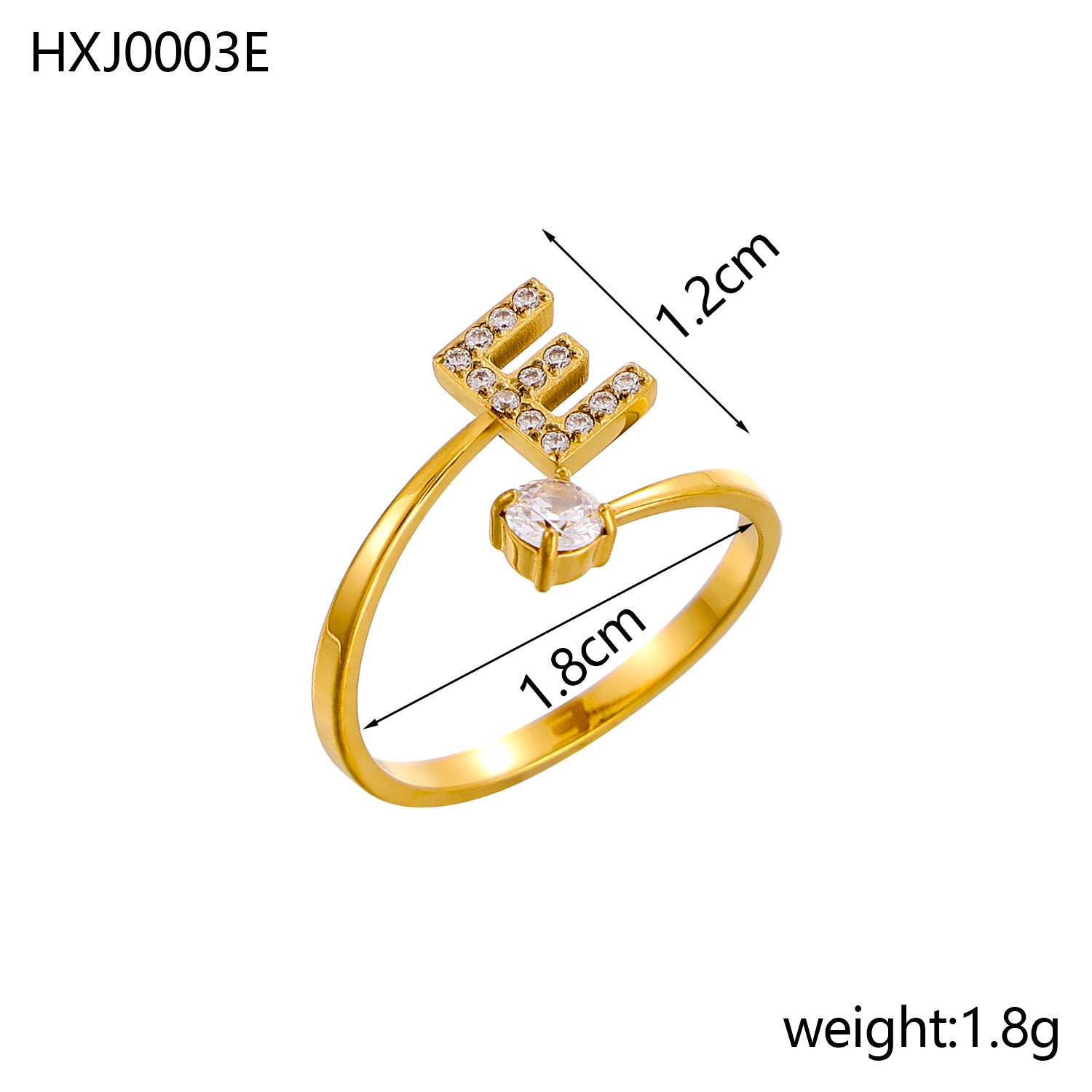 Simple Gold Plated Rhinestone - DippedShop Wholesale - #5731