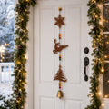 Vinatge Rustic Metal Christmas Reindeer Wind Chime 6H7HLS167
