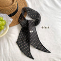 Retro Color Block Polka Dots Silk Scarf MK2BLW6W6NSI73