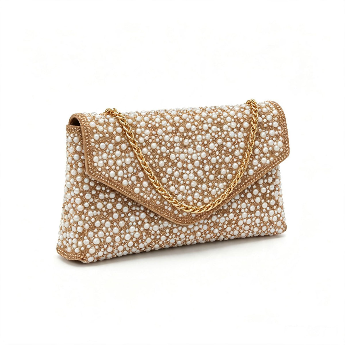 Elegant Pearl Square Evening Purse Handbag 6W10BBG1972