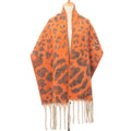 Fringed Leopard Print Scarf - DippedShop Wholesale - #1843