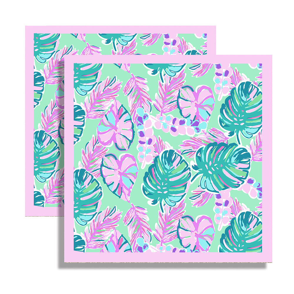 Floral Print Silk Scarf - DippedShop Wholesale - #0067