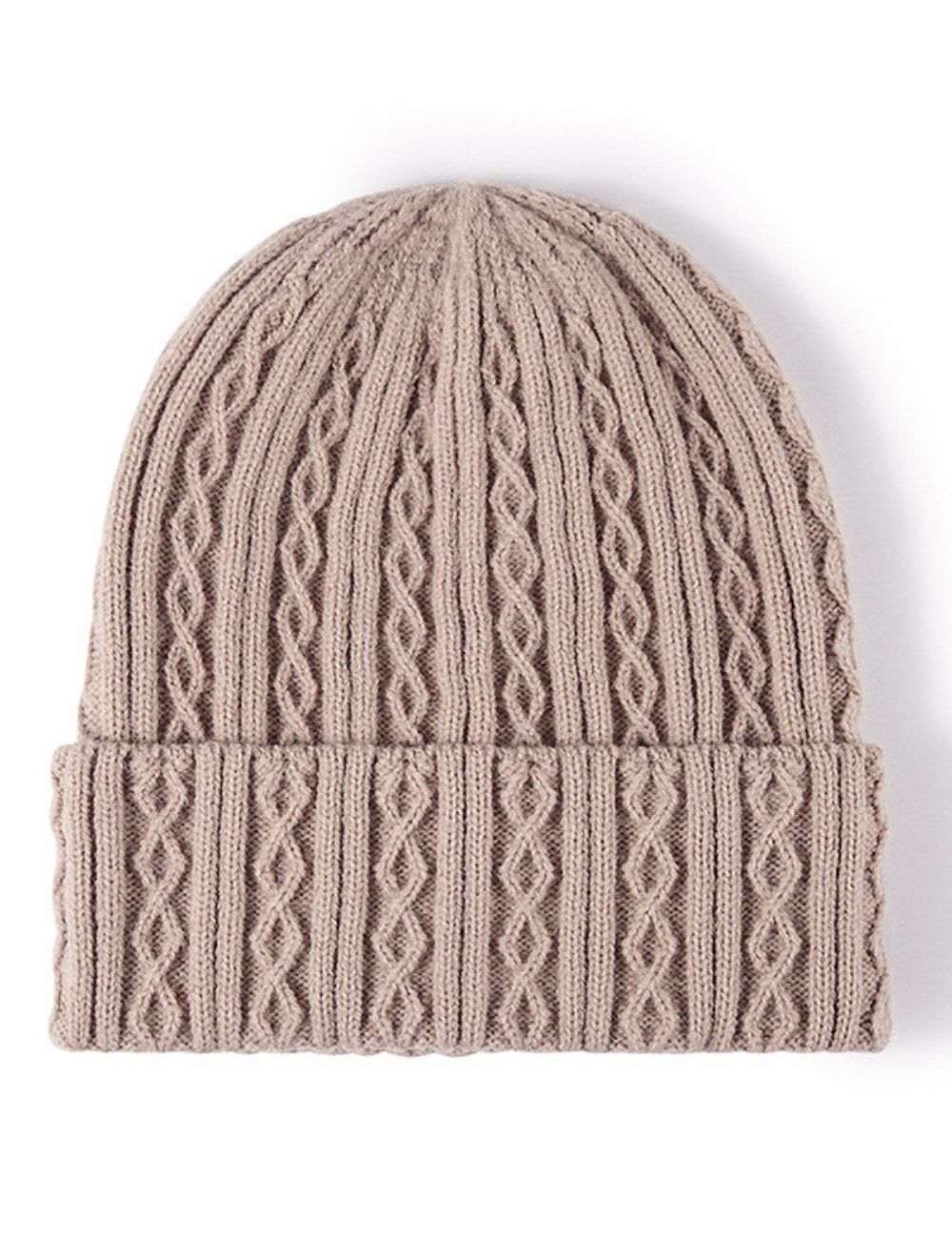 Solid Color Twist Snug Knit Beanie DPKB3003