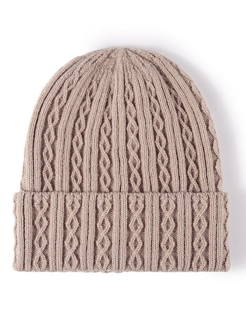 Solid Color Twist Snug Knit Beanie DPKB3003