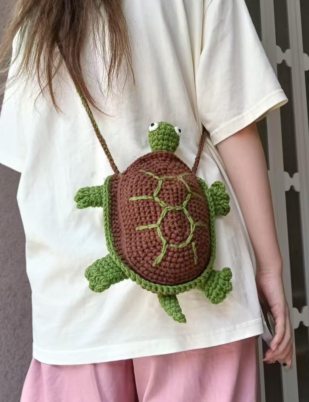 Cartoon Turtle Crochet Purse - DippedShop Wholesale - #9411