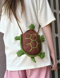 Funny Cartoon Turtle Crochet Purse Shoulder Bag MK2CCR6W10BBG425