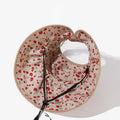 Casual Reversible Embroidery Wide Brim Sun Hat 8BK6HAT168T