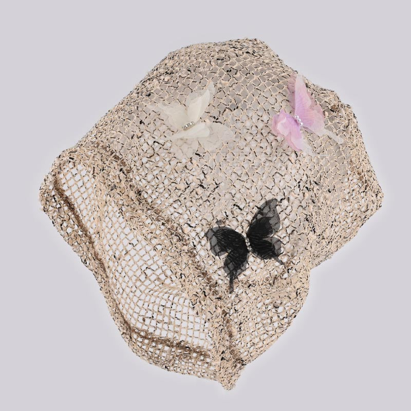 Butterfly Hollow Knit Beanie - DippedShop Wholesale - #4211