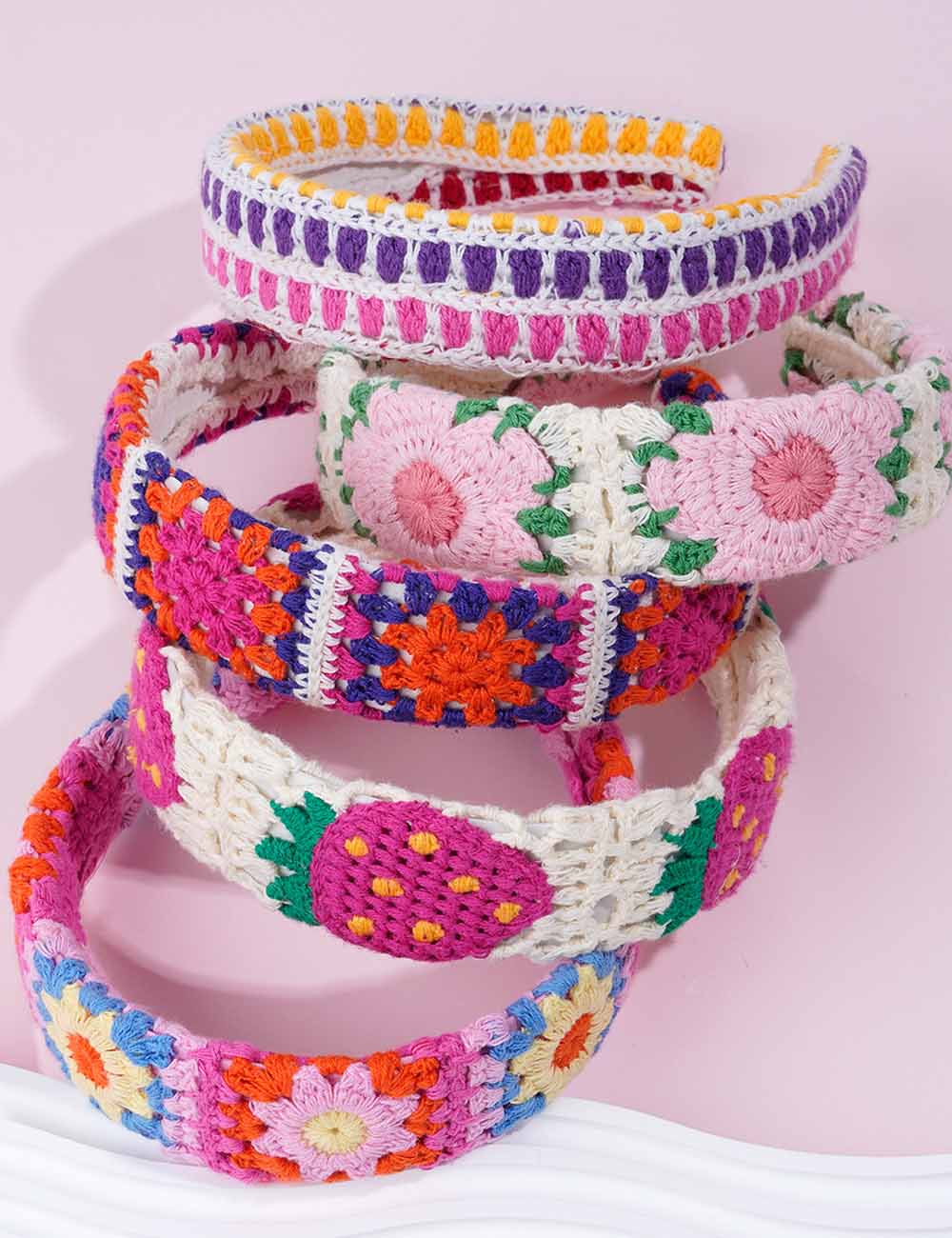 Crochet Flower Head Band - DippedShop Wholesale - #0755