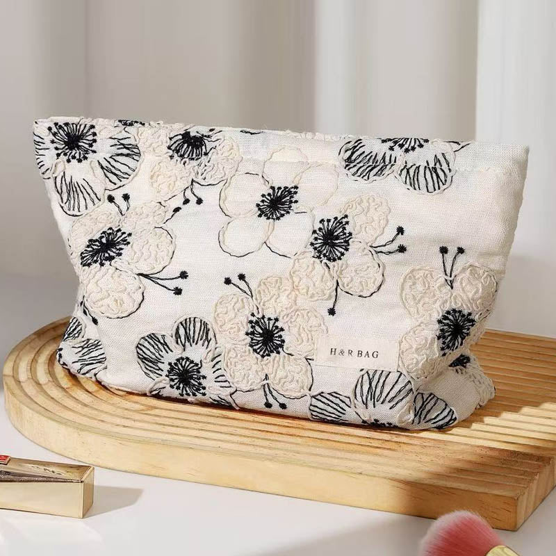 Retro Flower Cosmetic Bag - DippedShop Wholesale - #8627