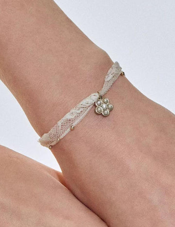 Elegant Lace Flower Bracelet - DippedShop Wholesale - #0851