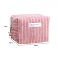 Simple Color Block Striped Portable Cosmetic Bag 6C5CO268