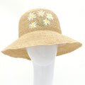 Handmade Flower Embroidery Straw Hat - DippedShop Wholesale - #1139