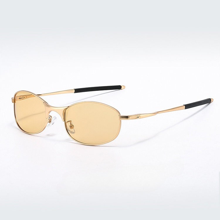 Polarized Metal Oval Sunglasses - DippedShop Wholesale - #3587