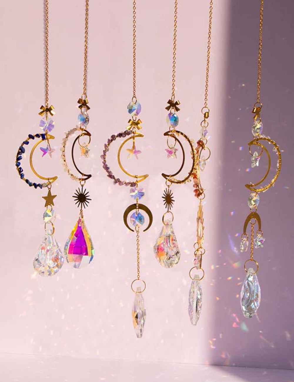 Colorful Sun Moon Hanging Crystal Decoration DPCD9