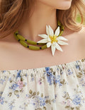 Chunky Floral Beaded Choker - DippedShop Wholesale - #2435