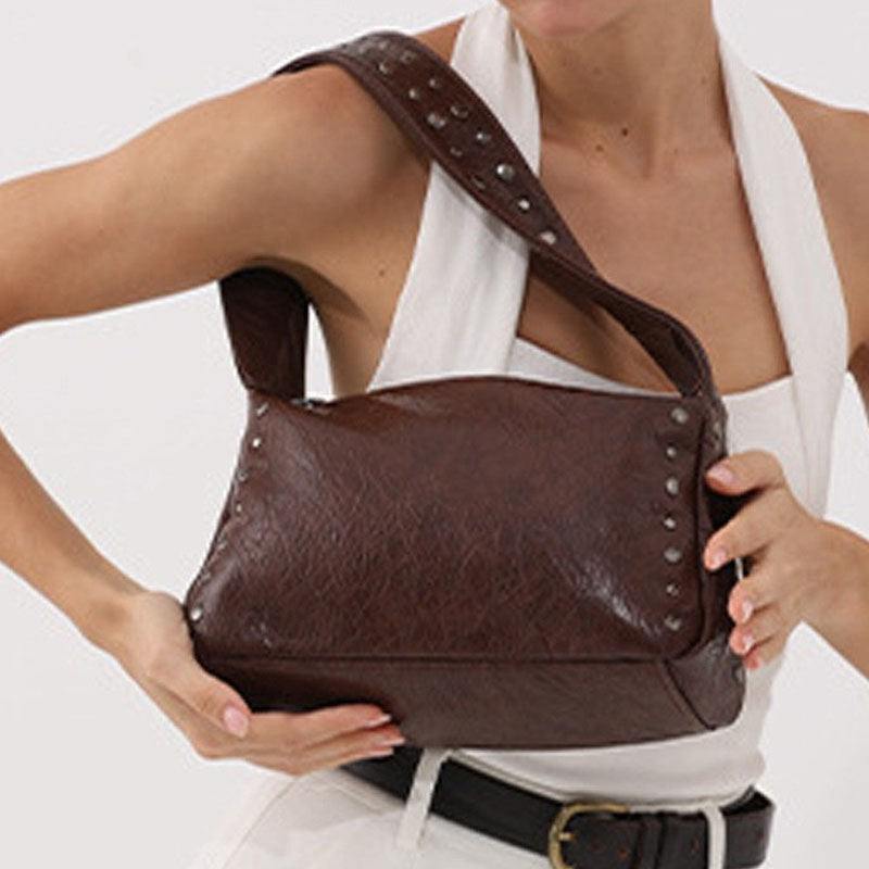 Studded Punk Shoulder Bag - DippedShop Wholesale - #8067