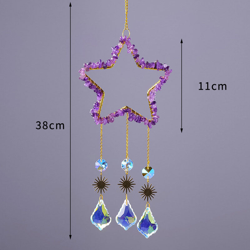 Star Crystal Suncatcher Pendant - DippedShop Wholesale - #3091