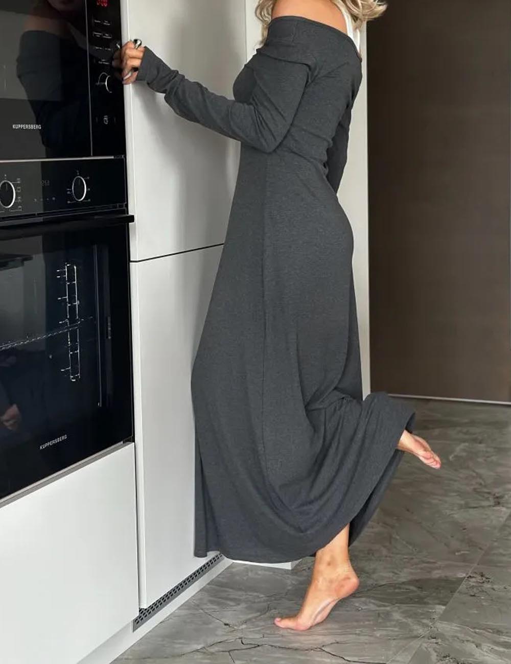 Splicing Fake Two-Piece Elegant Maxi Dress DP25G554