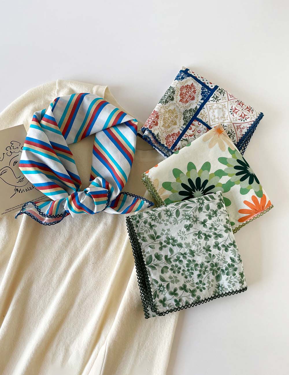 Minimalist Striped Scarf - DippedShop Wholesale - #0627