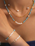 Pearl Beaded Chain Necklace - DippedShop Wholesale - #8787