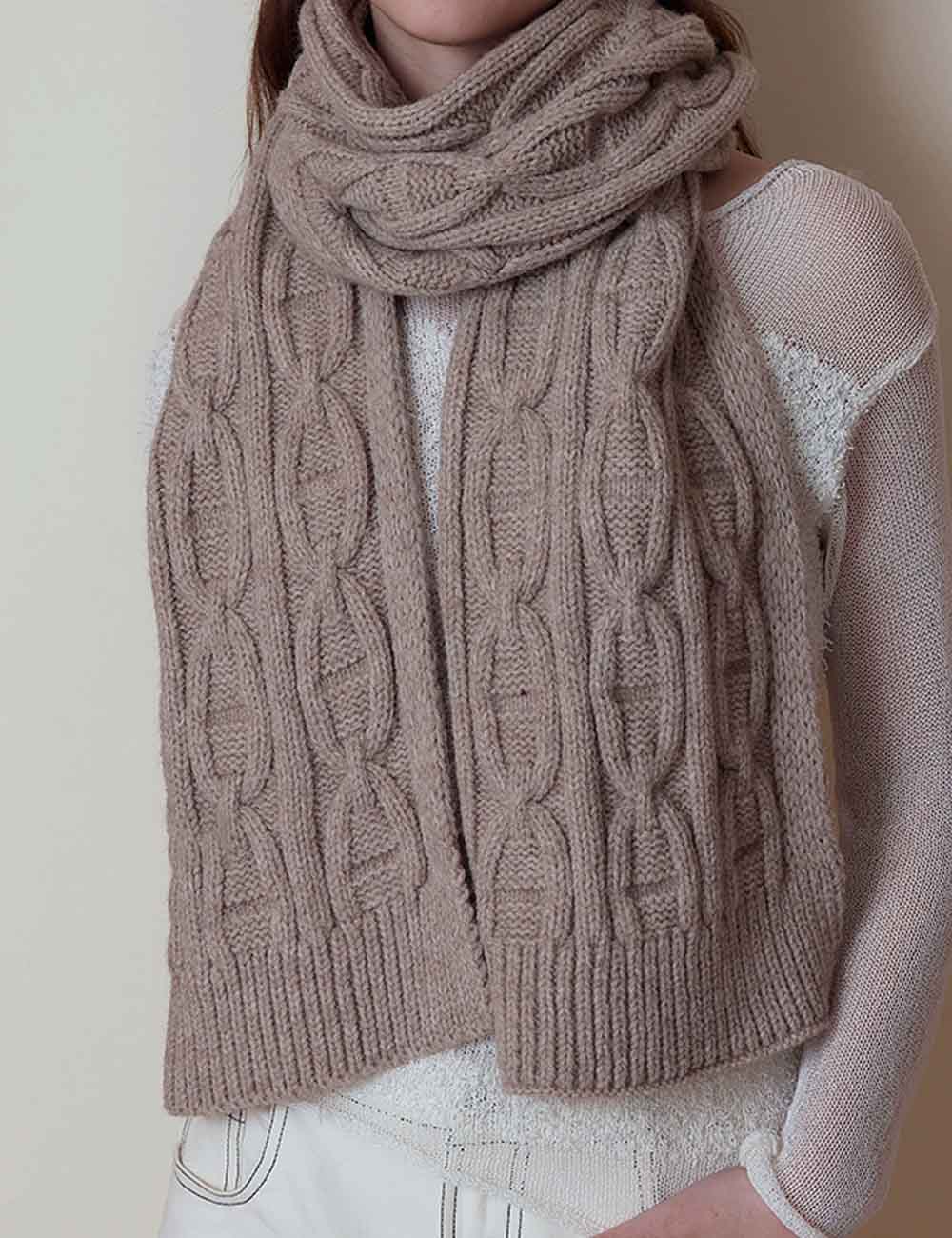 Vintage Chunky Cable Scarf - DippedShop Wholesale - #4947