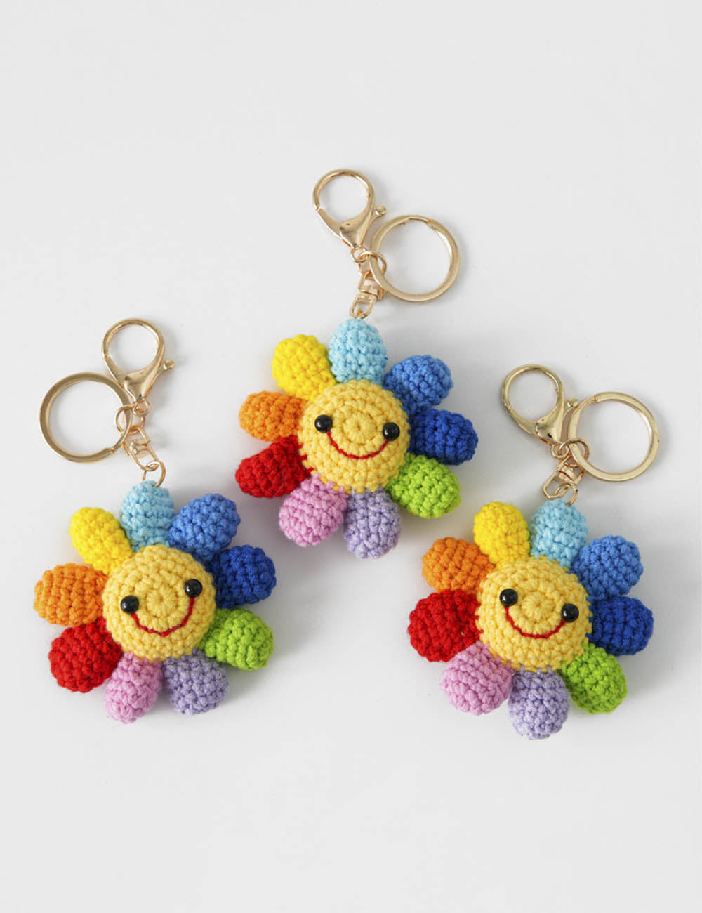 Sunflower Crochet Keychain - DippedShop Wholesale - #9203