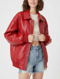Vintage Leather Oversize Jacket - DippedShop Wholesale - #0835