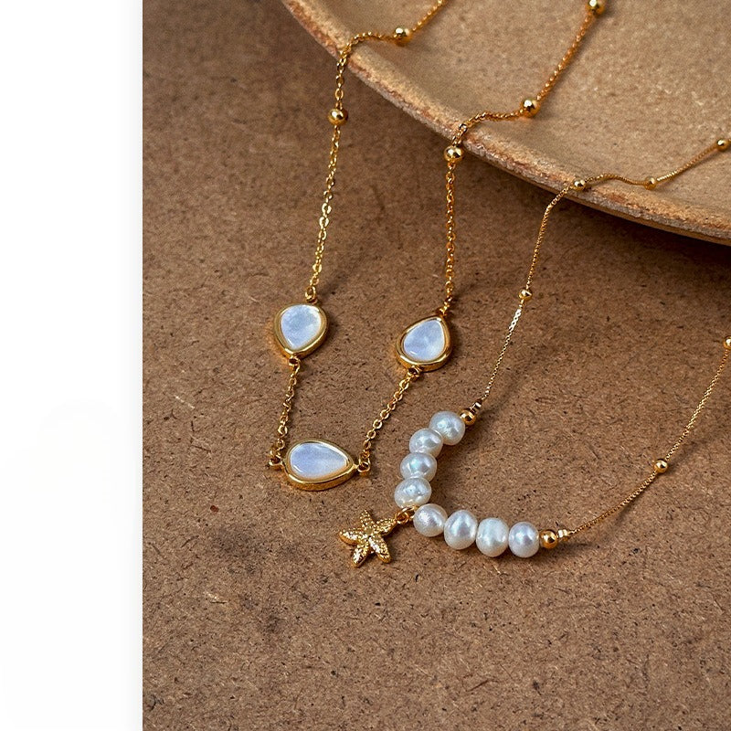Freshwater Pearl Starfish Choker - DippedShop Wholesale - #7459