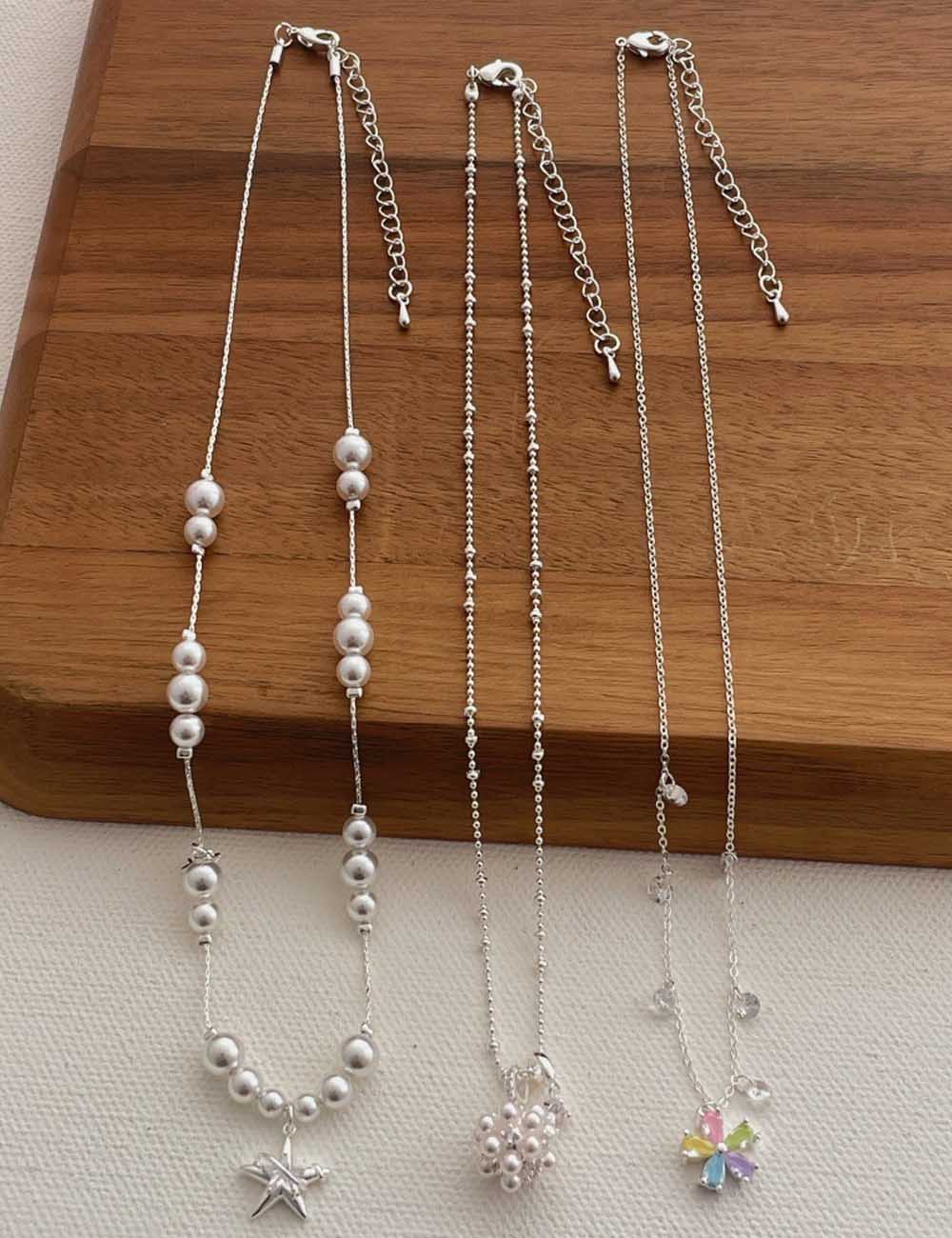 Flower Pearl Choker Necklace - DippedShop Wholesale - #3443