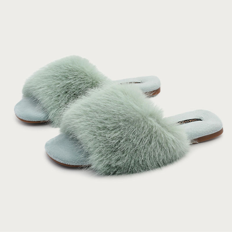 Fuzzy Faux Fur Warm Non-Slip Indoor Slippers DP25H510