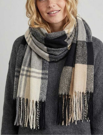 Winter Tassel Faux Cashmere Thicken Warm Scarf DP25H684