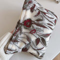 Flower Embroidered Cosmetic Bag - DippedShop Wholesale - #7283