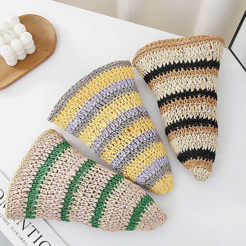 Color Block Beach Hat - DippedShop Wholesale - #0147