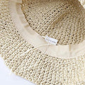 Flower Embroidery Straw Hat - DippedShop Wholesale - #8195