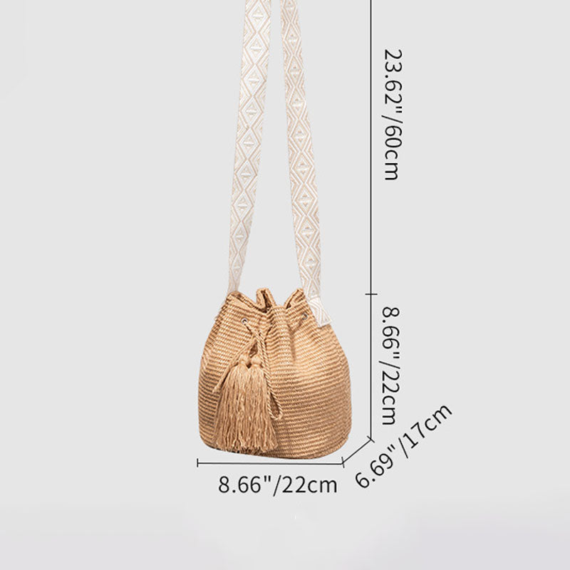 Minimalist Handwoven Bucket Bag - DippedShop Wholesale - #5955