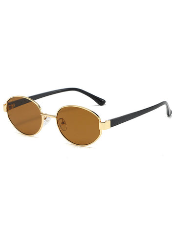 Retro Oval Frame Sunglasses - DippedShop Wholesale - #8275