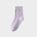 Solid Cotton Crew Socks - DippedShop Wholesale - #9651
