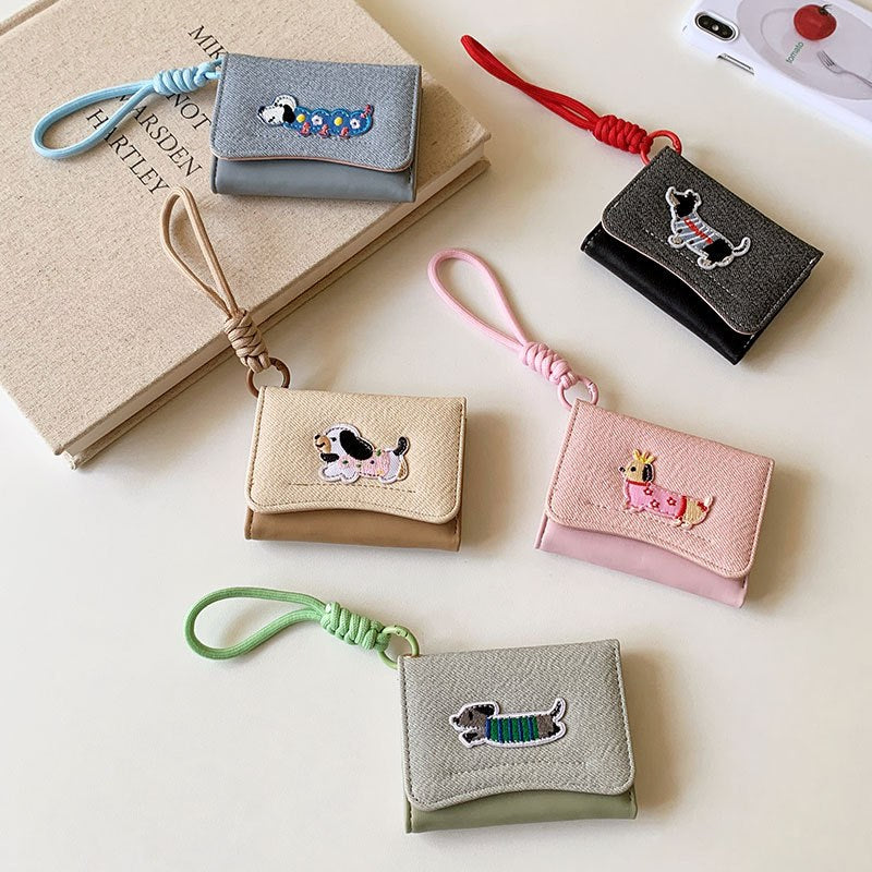 Cute Dog Simple Card Case Wallets DP25C645