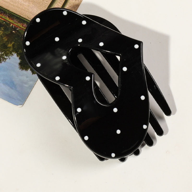 Polka Dot Hair Claw Clip - DippedShop Wholesale - #6579