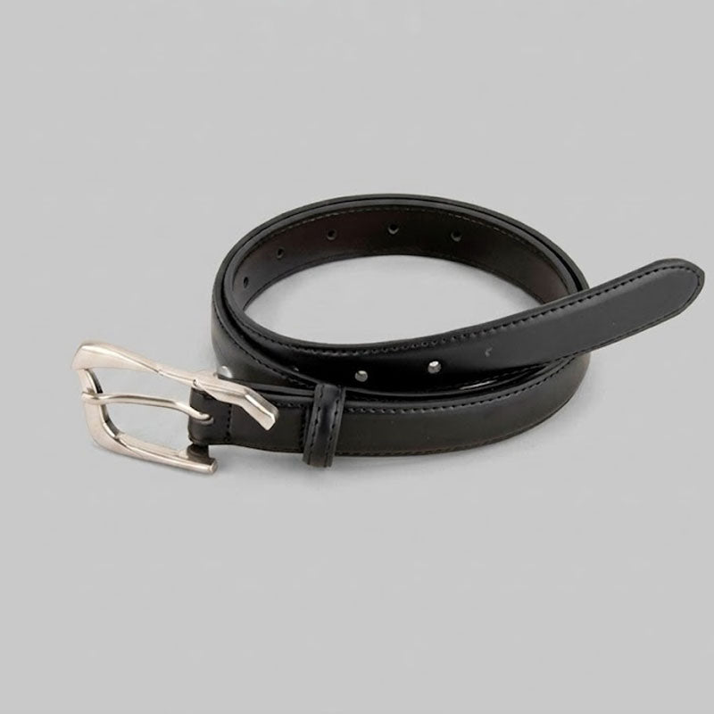 Trendy Unique Metal Buckle Skinny Leather Belt MK2LEEP6W6JBT33