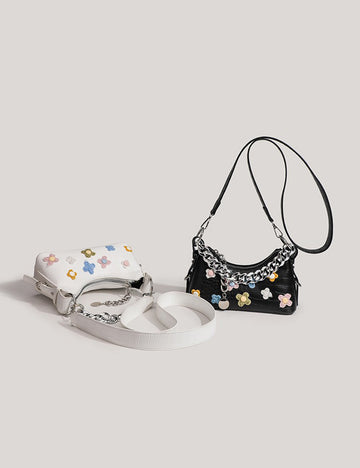 Colorful Flower Jacquard Chain Shoulder Bags DP25D657