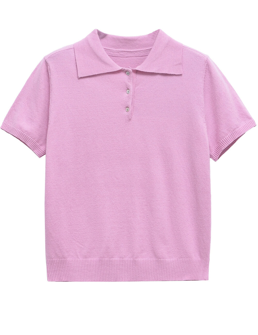 Casual Short Sleeve Plolo Collar Tops DP25C999