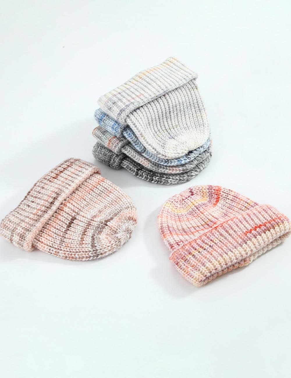 Striped Color Block Simple Warm Cuffed Beanie DP25F646