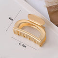 Trendy Gold Heart Geometric Hair Claw Clip MK2MBEP6W6HCP375