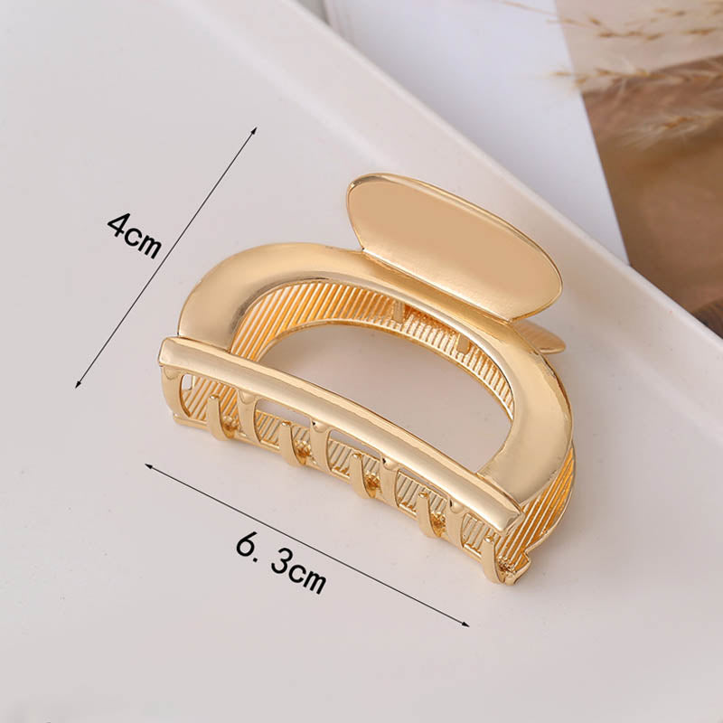 Trendy Gold Heart Geometric Hair Claw Clip MK2MBEP6W6HCP375